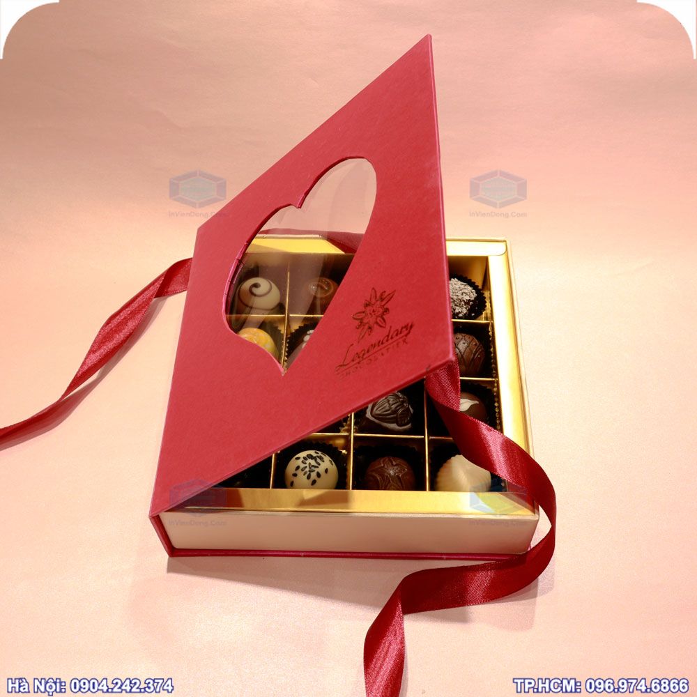 Bán hộp chocolate trái tim valentine